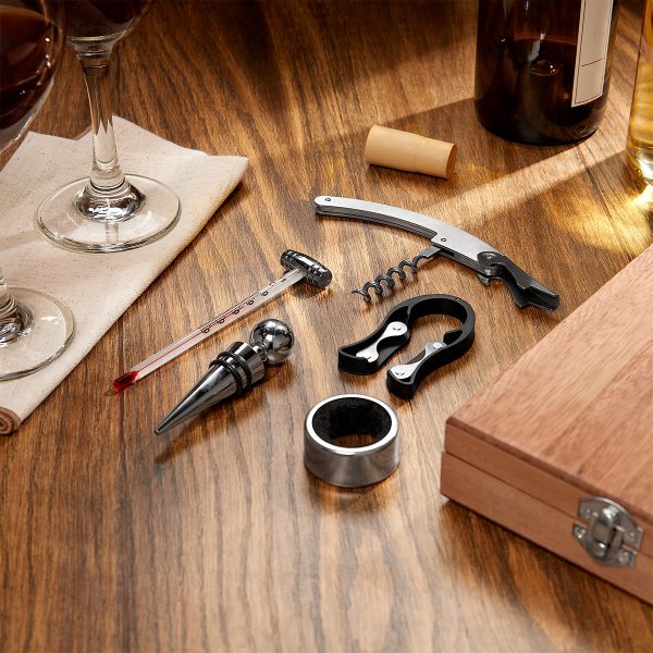 SET PARA VINOS MEDITERRÁNEO BEIGE - Imagen 3