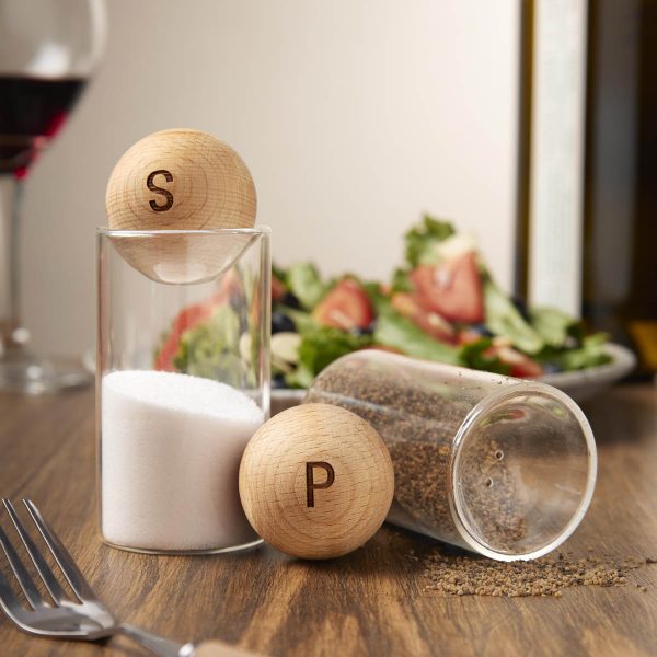 SET DE SALERO Y PIMENTERO BENITO BEIGE - Imagen 6