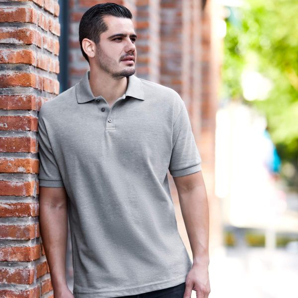 PLAYERA POLO LUTRY GRIS TALLA M - Imagen 2