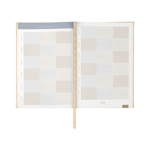 AGENDA DIARIA CLÁSICA 2026 BEIGE - Imagen 3