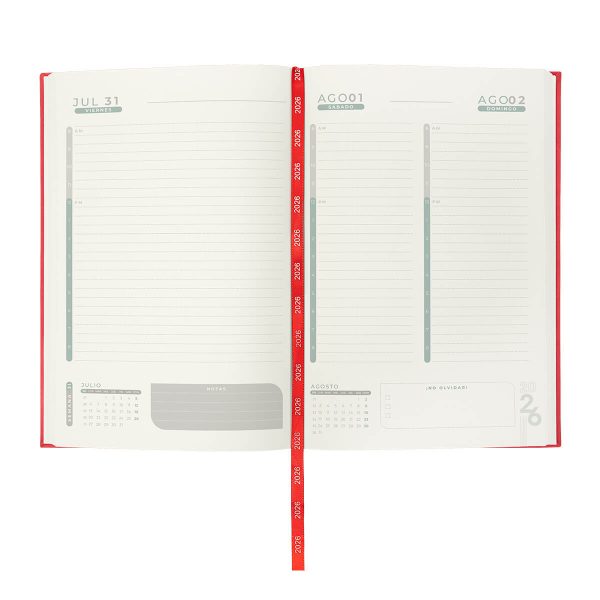 AGENDA DIARIA TERRA 2026 ROJO - Imagen 3