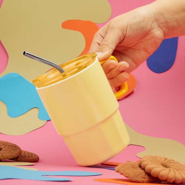 TAZA CORALINE AMARILLO - Imagen 2