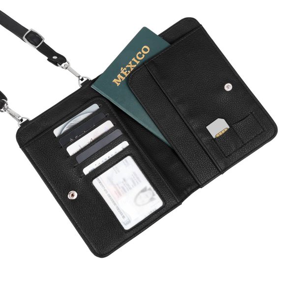CARTERA PORTA PASAPORTE AVELINE NEGRO - Imagen 6