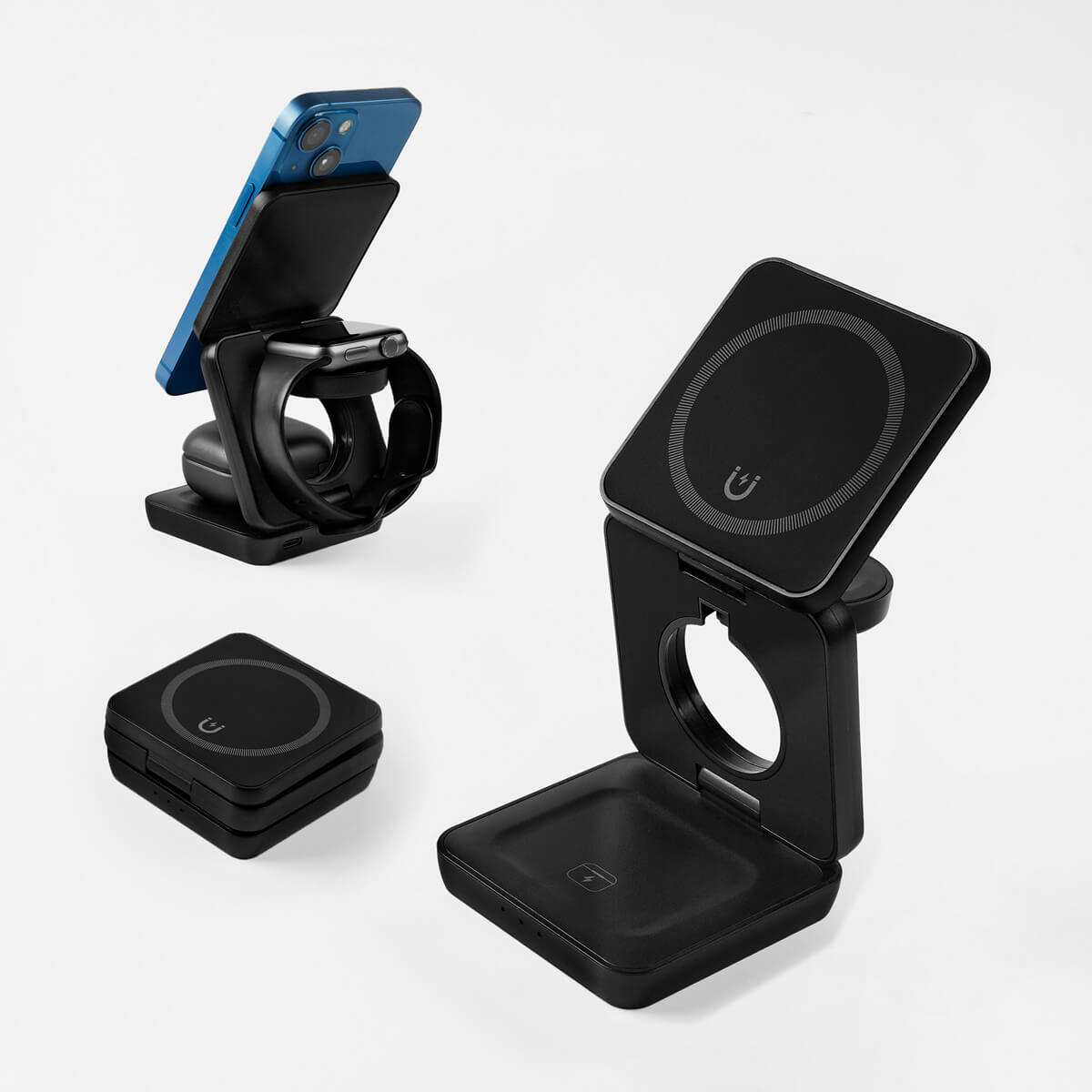 MULTICARGADOR INALÁMBRICO QONEX NEGRO