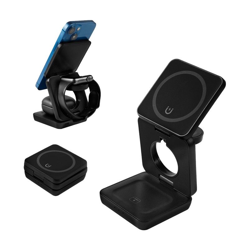 MULTICARGADOR INALÁMBRICO QONEX NEGRO