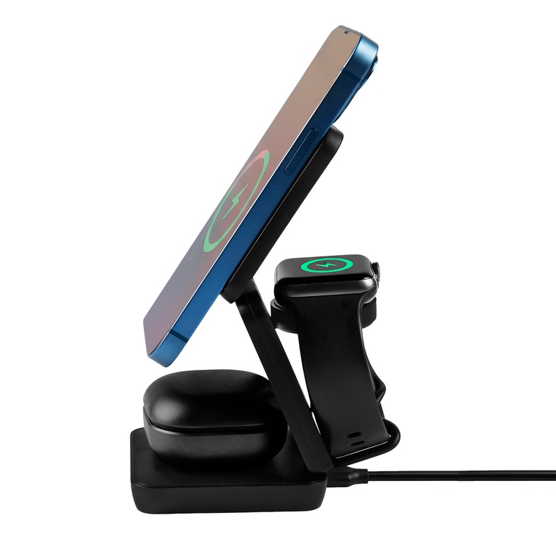 MULTICARGADOR INALÁMBRICO QONEX NEGRO - Imagen 7