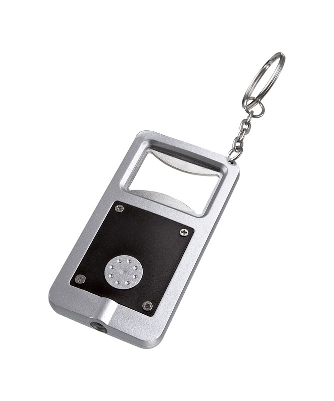 LLAVERO DESTAPADOR C/LUZ STADIUM NEGRO