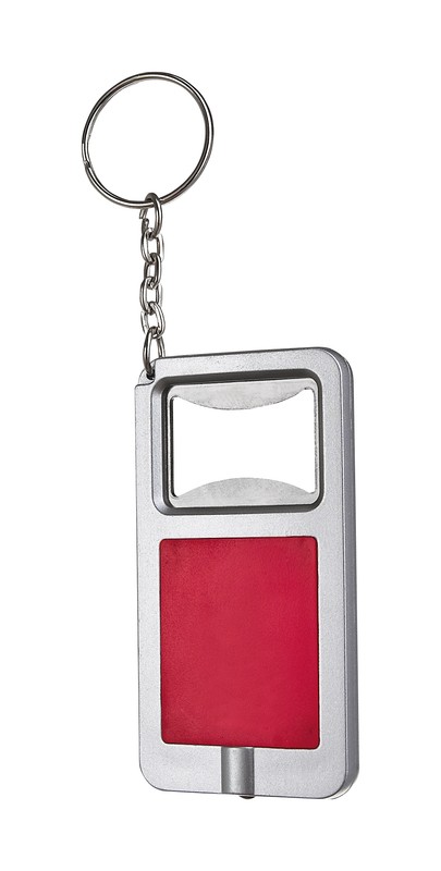 LLAVERO DESTAPADOR C/LUZ STADIUM ROJO