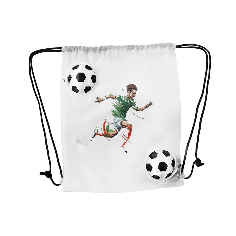 BOLSA-MOCHILA MÁGICA SOCCER BLANCO - Imagen 2