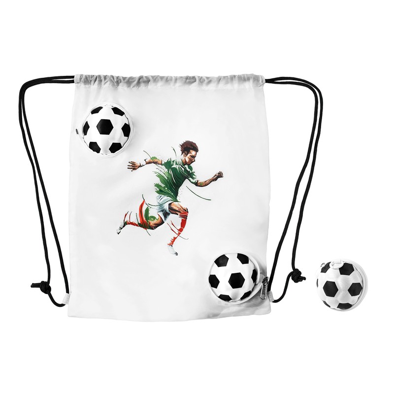 BOLSA-MOCHILA MÁGICA SOCCER BLANCO - Imagen 3