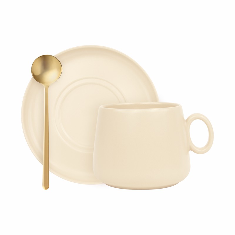 SET DE TAZA ZAPHIR HUESO - Imagen 2
