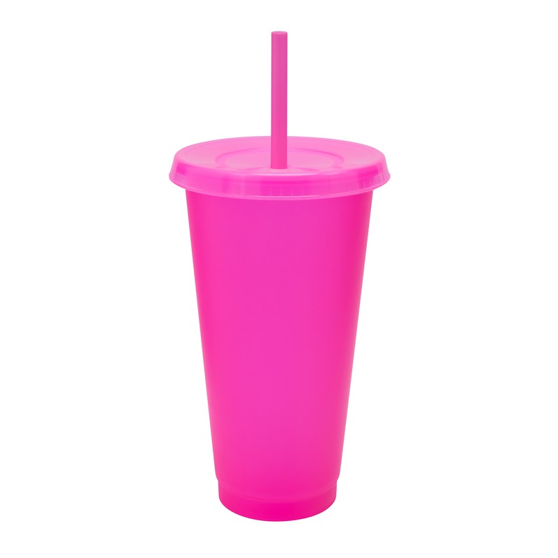 VASO JAS ROSA NEÓN